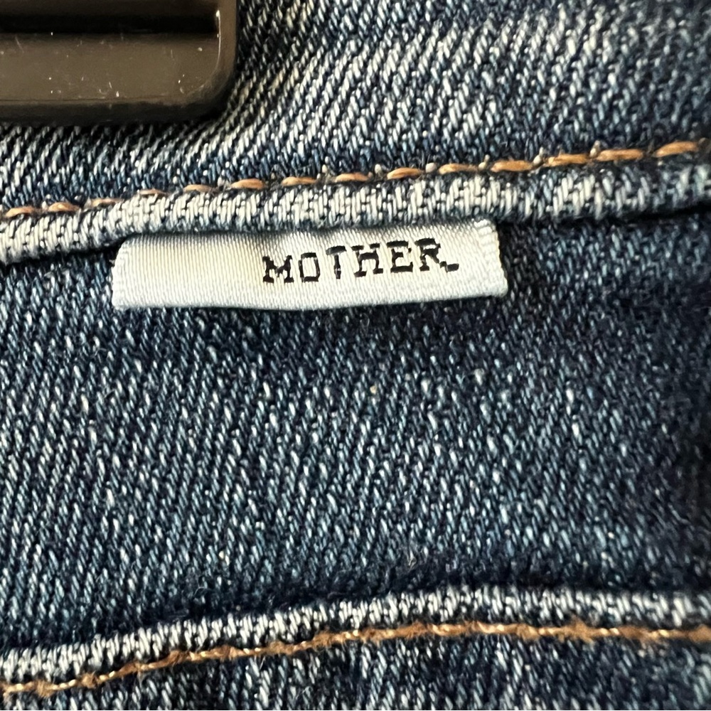 MOTHER The Dropout Boyfriend Jeans Tequila Truth Distressed Blue 25 - Picture 9 of 16